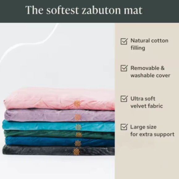 Zabuton Meditation Mat - Luxurious Meditation Cushion Floor Pillow - Picture 11 of 11